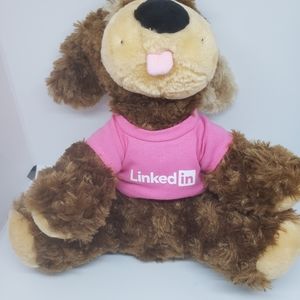 Chelsea Teddy Bear Co.  Dog 11" Brown Floppy Ear  Plush Toy Linked in Shirt Cute